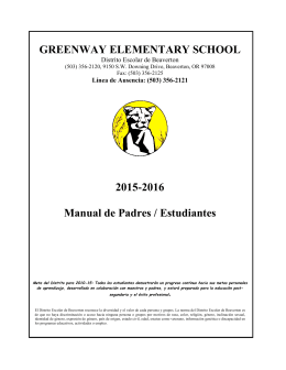 GREENWAY ELEMENTARY SCHOOL 2015