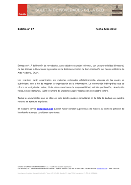 Boletín nº 17 Fecha Julio 2013 - Centro Atlántico de Arte Moderno