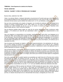HILERET Y OTRO C/ PROVINCIA DE TUCUMAN