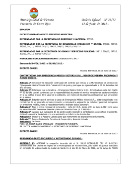 Boletín Oficial Nº 23/12 - Municipalidad de Coronel Pringles