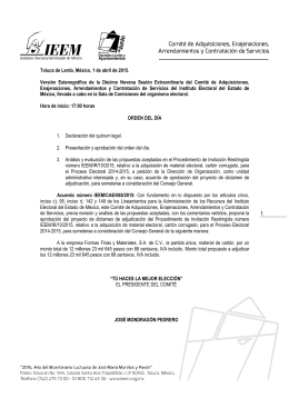 19 extraordinaria 01-04-2015 - Instituto Electoral del Estado de México