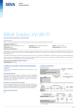 BBVA Solidez XVI BP, FI