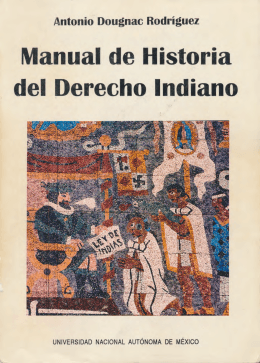 Manual de Historia del Derecho Indiano
