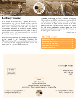 ALBA Newsletter Fall 2012
