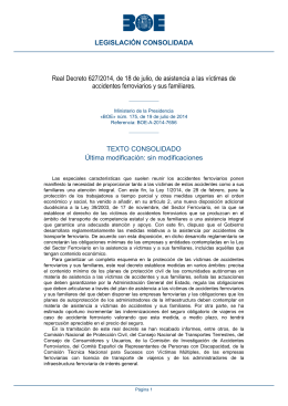 Real Decreto 627/2014, de 18 de julio, de asistencia a las
