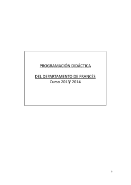 Programación francés2013-2014