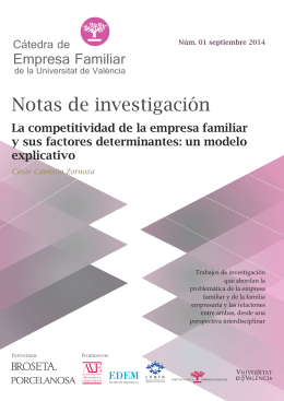 Notas de investigación Nº1 - Asociación Valenciana de Empresarios
