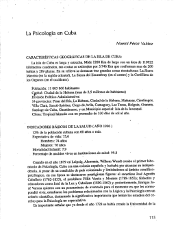 La Psicología en Cuba