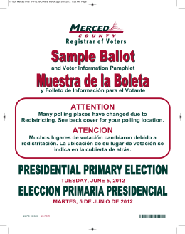 TO VOTE - Merced County