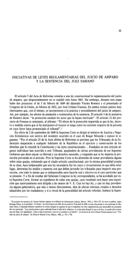 iniciativas de leyes reglamentarias del juicio de amparo y la