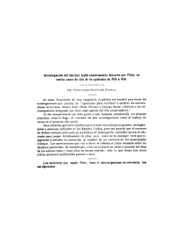 Investigación del bacilus typhi exantematici descrito por Plotz, en