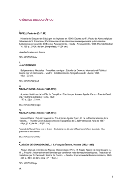 Apéndice Bibliográfico. - Real Academia Hispano Americana de