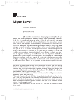 Miguel Servet - Revista de Humanidades