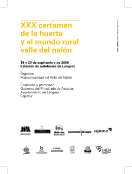 XXX certamen de la huerta y el mundo rural valle del nalón