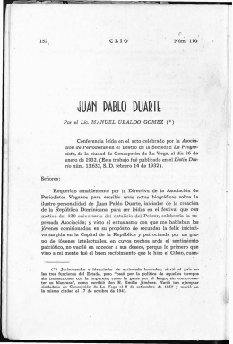 JUAN PABLO DUARTE - Clío - Organo de la Academia Dominicana