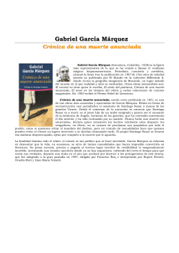 Gabriel García Márquez - Crónica de una muerte anunciada