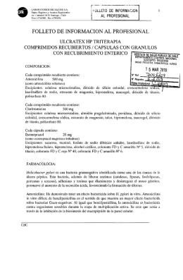 FOLLETO DE INFORMACION AL PROFESIONAL