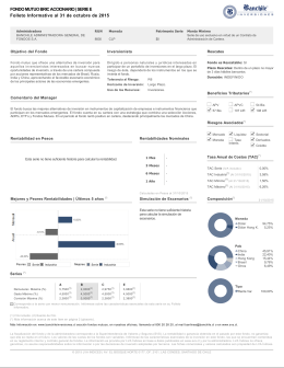 FONDO MUTUO BRIC ACCIONARIO | SERIE E Folleto Informativo