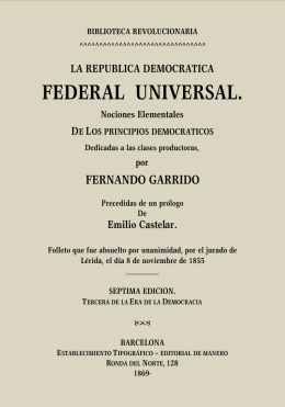 La República Democrática, Federal, Universal