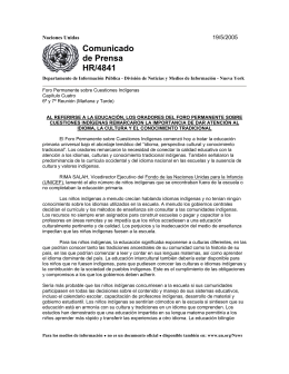 Comunicado de Prensa HR/4841