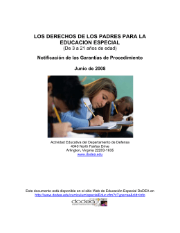 los derechos de los padres para la educacion especial