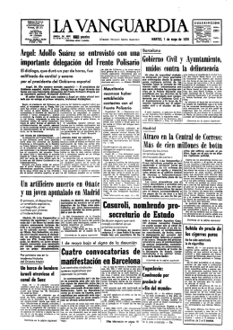 Argel: Adolfo Suárez se entrevistó con una importante delegación