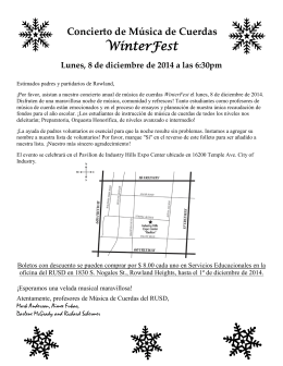 Concierto de Música de Cuerdas WinterFest Lunes, 8 de diciembre