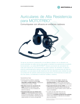 Auriculares de Alta Resistencia para MOTOTRBO™