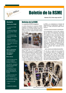 Boletín electrónico nº 272 - Real Sociedad Matemática Española