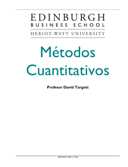 Métodos Cuantitativos - Edinburgh Business School