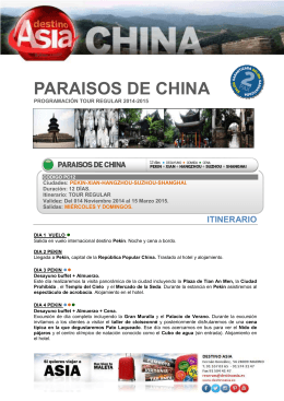 paraisos de china