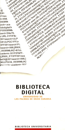 Biblioteca Digital : Universidad Las Palmas de Gran Canaria : [folleto