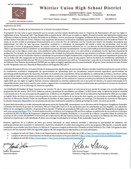 Carta - Whittier Union High School District