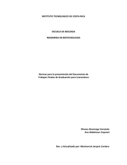 Reglamento Trabajo Final Graduación Licenciatura Biotecnología