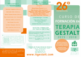 TRIPTICO 2015 - Instituto de Terapia Gestalt Valencia