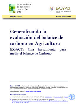 Generalizando la evaluación del balance de carbono en Agricultura