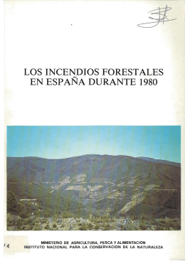 los incendios forestales en espana durante 1980