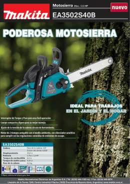 Motosierra 3500. ¡ 2.3 HP