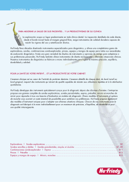 DIAGNÓSTICO | DIAGNOSTIC Exploradores | Sondes exploratrices