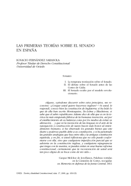 LAS PRIMERAS TEORÍAS SOBRE EL SENADO EN ESPAÑA