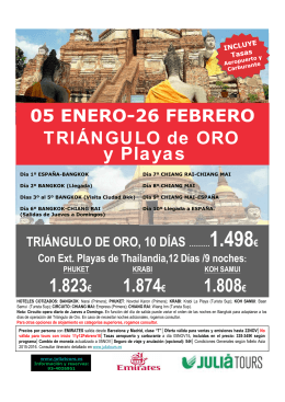 TRIANGULO DE ORO y EXT. PLAYAS 05ENERO-26