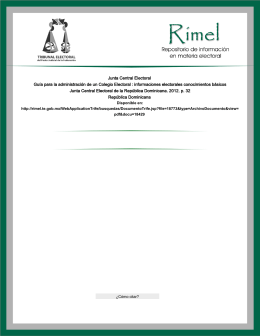 Junta Central Electoral - Tribunal Electoral del Poder Judicial de la