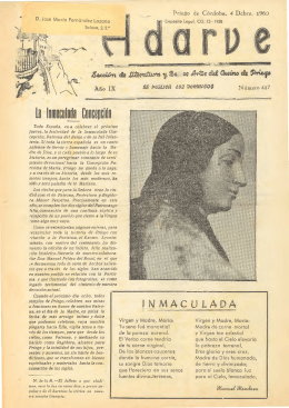 INMACULADA - Periódico Adarve
