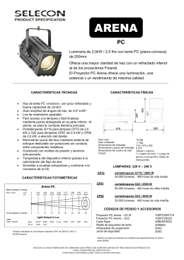 Luminaria de 2,0kW / 2,5 Kw con lente PC (plano-convexa