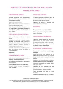 REHABILITACIÓN DE EDIFICIO - Cl A. APAOLAZA N° 4