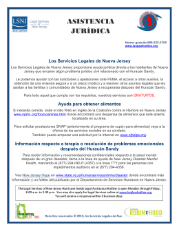 Sandy - General Info(July 2014) - Spanish