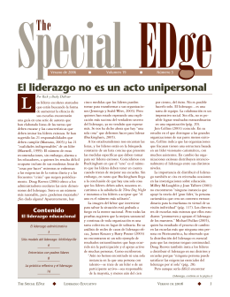 El liderazgo no es un acto unipersonal Contenido