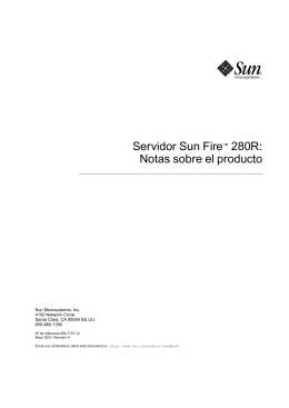 Sun Fire 280R Server Product Notes - es