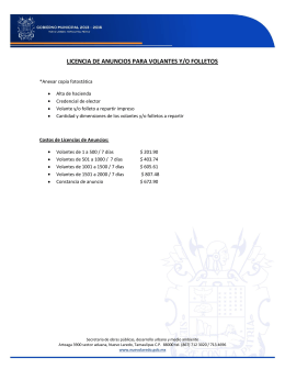 licencia de anuncios para volantes y/o folletos