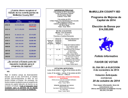 McMULLEN COUNTY ISD Programa de Mejoras de Capital de 2014